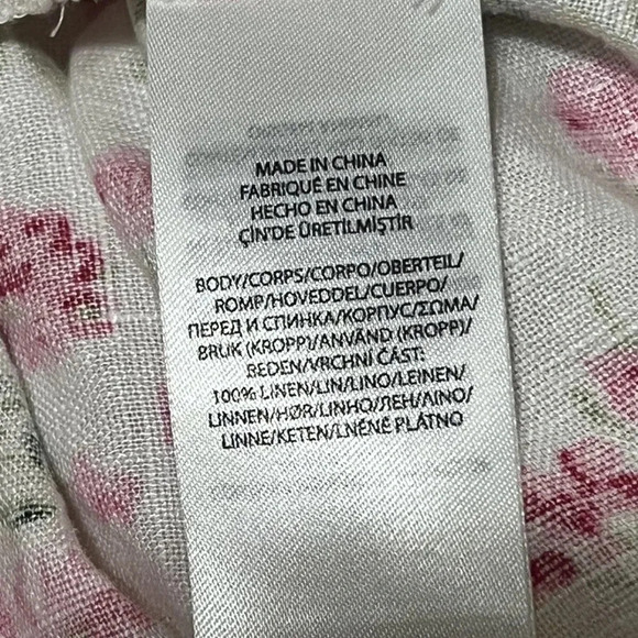 POLO Ralph Lauren Womens Linen Floral Sweet Pea Garden Party Midi Dress Size 14 - Picture 11 of 15